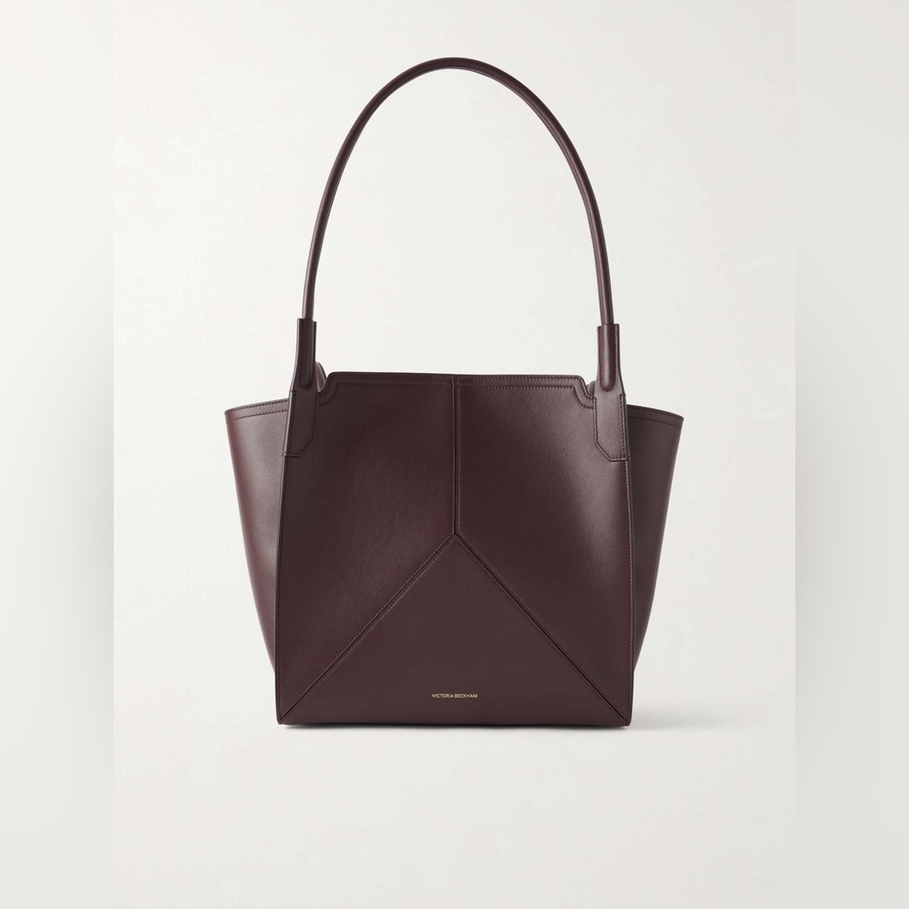 Victoria Beckham Victoria Tote Bag Burgundy Soft Leather Made in Italy